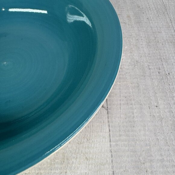 Dover & York DYO1 CIRCLES Rings Swirl Aqua Stoneware Cereal Soup Bowls Set of 2 - Picture 11 of 16